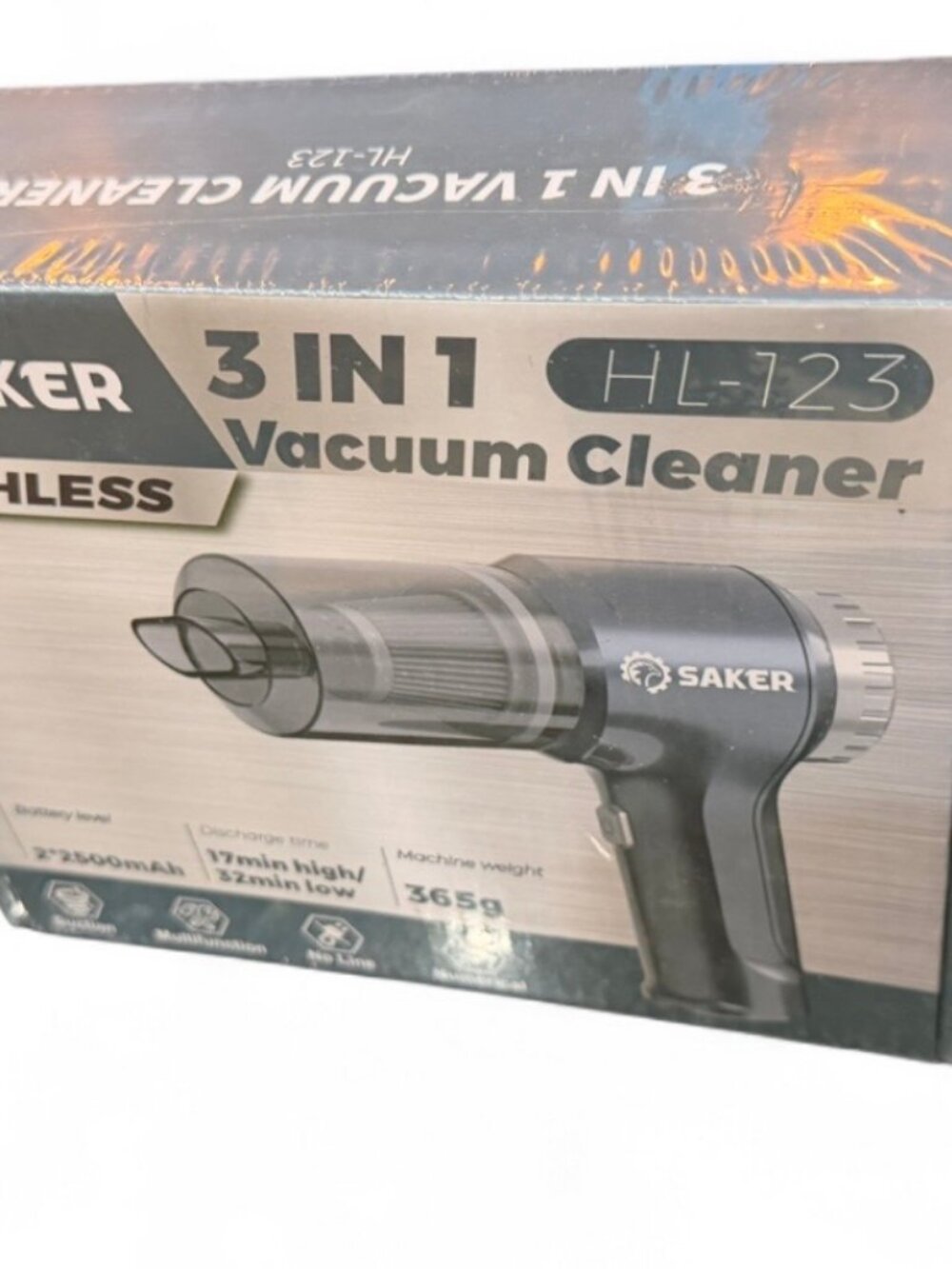 SAKER HL-123 3-in-1 Brushless Cordless Handheld Vacuum NIB
